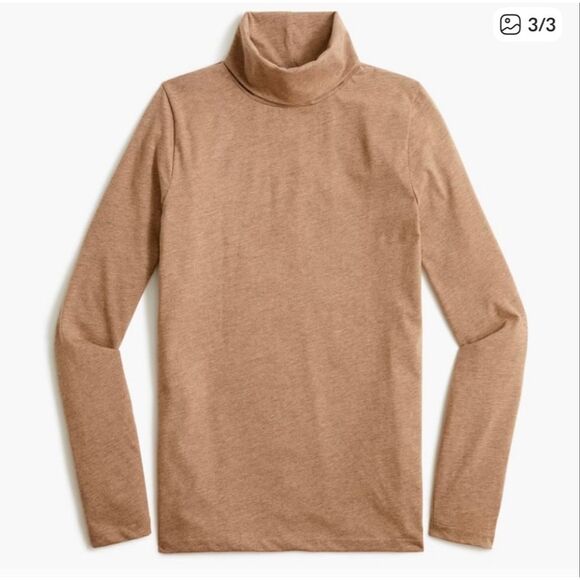 J.Crew heathered tan tissue turtleneck size large - Picture 11 of 11